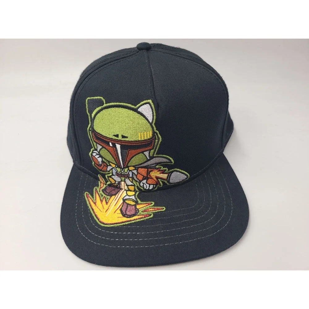 Youth Boba Fett Star Wars Snapback Hat Cap Movie Character Boy‎ Girl Black Green